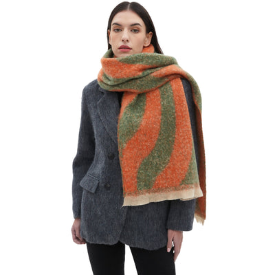 Bufanda Tejida Jacquard Otoño Invierno Estilo Europeo y Americano - Image 4