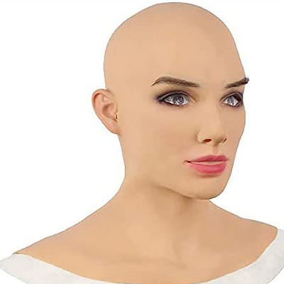 Máscara de Látex para Cosplay Halloween - Accesorio Calvo Profesional