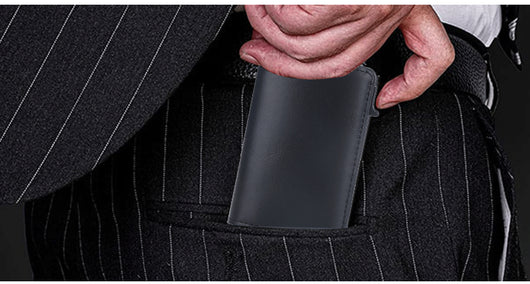 Billetera Protectora de Cuero Crazy Horse Anti-RFID para Hombre - Image 12
