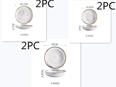 Juego de Vajilla de Mármol - Platos y Boles para Arroz - Image 9
