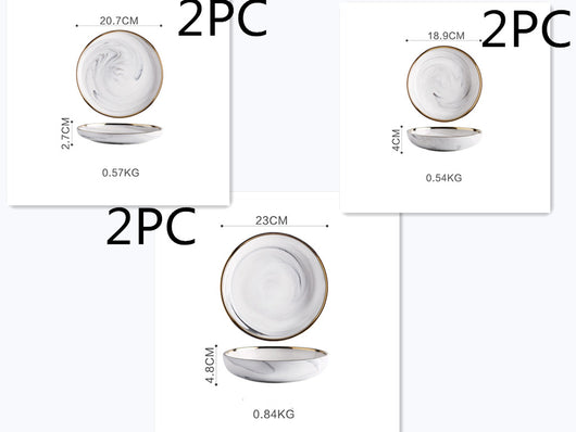 Juego de Vajilla de Mármol - Platos y Boles para Arroz - Image 9