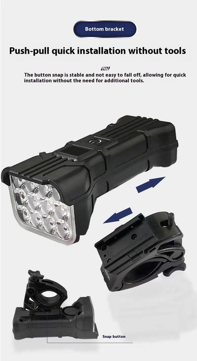 Faro Frontal LED 12 Luces con Pantalla Digital y Batería de Emergencia - Image 9