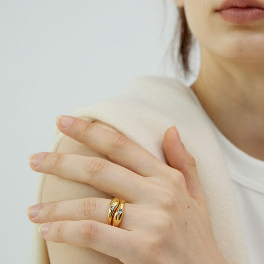 Anillo de Circón Pulido Elegante, Banda Simple para Dedo Índice - Image 9