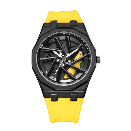 Reloj de Cuarzo para Hombre con Diseño de Rueda Giratoria - Image 5