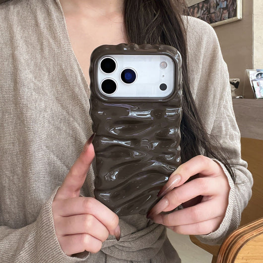 Funda Plisada 3D con Patrón Crema para Carcasas Lisas - Image 6
