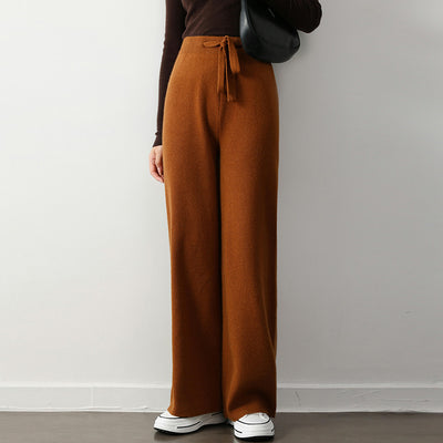 Pantalones Rectos Anchos con Cintura Elástica y Cordones - Image 5