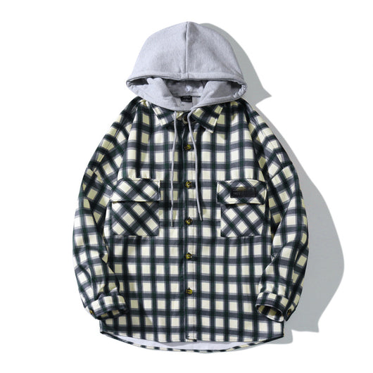 Camisa Casual de Franela a Cuadros Estilo Hong Kong con Forro Térmico - Image 20