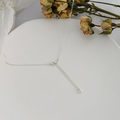 Collar de Perlas de Agua Dulce - Cadena Escote Delicado - Image 3