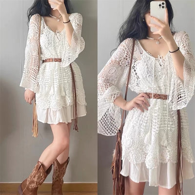 Blusa de Crochet Calada para Playa - Image 31