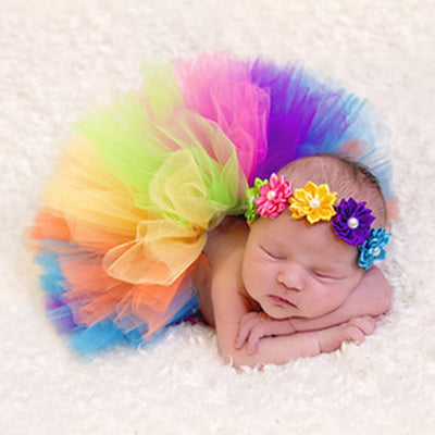 Conjunto de Gasa para Sesión de Fotos del Cien Días - Bebé Niña