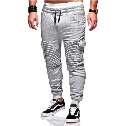 Pantalones de Entrenamiento con Pliegues y Bolsillos Laterales Amplios para Hombre - Image 8