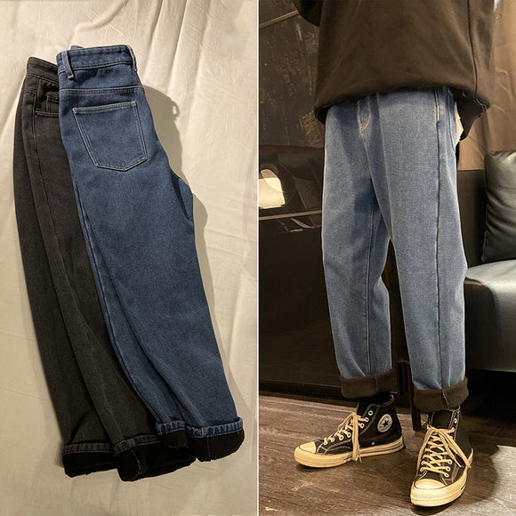 Pantalones Vaqueros Rectos Negros para Hombre - Estilo Clásico