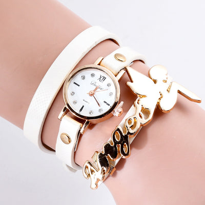 Reloj de Cuarzo para Mujer con Dije Ángel Personalizable