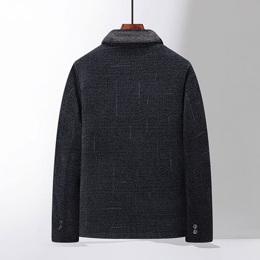 Abrigo Acolchado de Chenilla para Hombre Adulto Mayor - Chaqueta Térmica Forrada en Felpa - Image 2