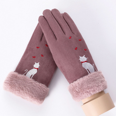 Guantes Térmicos de Cachemira para Mujer con Oso Adorable y Pantalla Táctil - Image 21