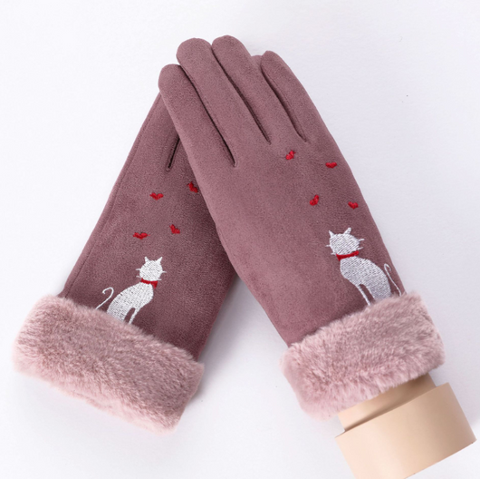 Guantes Térmicos de Cachemira para Mujer con Oso Adorable y Pantalla Táctil - Image 21