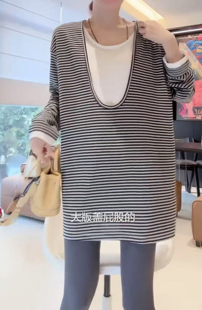 Blusa Rayada de Manga Larga Elegante - Image 10