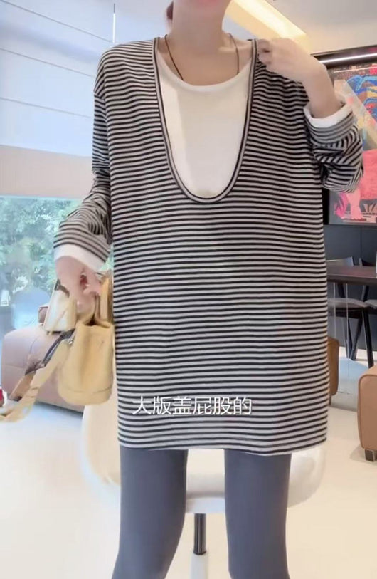 Blusa Rayada de Manga Larga Elegante - Image 10
