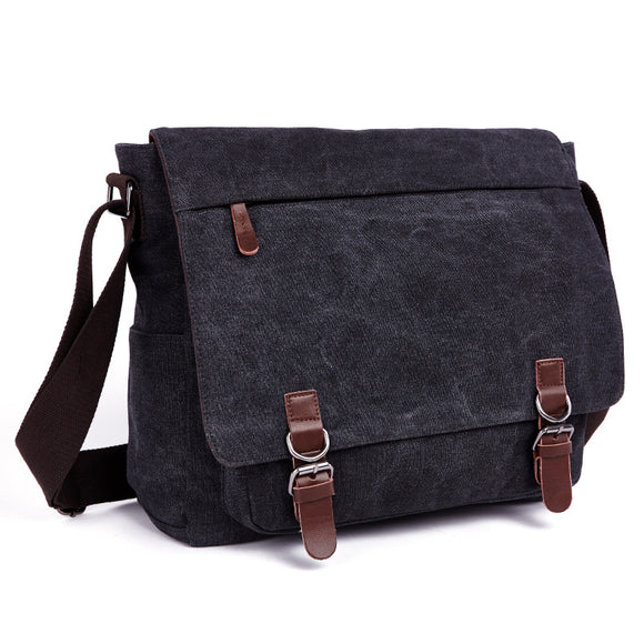 Bolsa de Lona para Computadora de Un Solo Hombro - Estilo Coreano Casual Outdoor