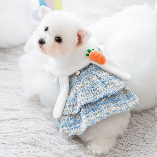 Vestido Abrigo de Lana para Mascotas - Perros y Gatos Otoño Invierno