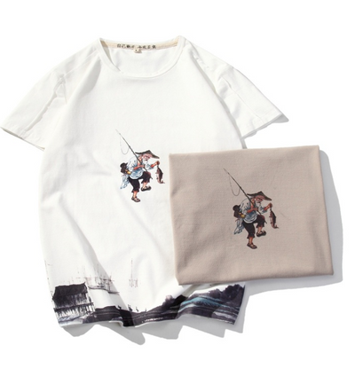 Camiseta Estampada Manga Corta Slim Fit para Parejas - Image 3