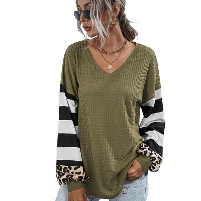 Camiseta Manga Larga Rayas Cosidas Mujer - Image 4
