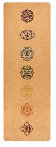 Tapete de Yoga de Corcho con los 7 Chakras