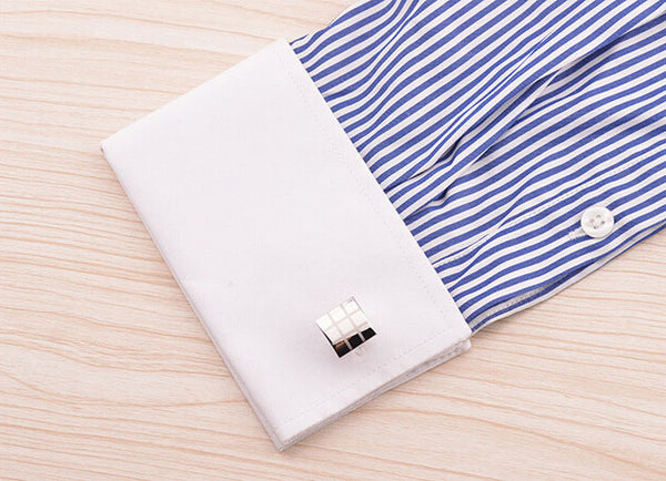 Gemelos Cuadriculados Láser para Hombre - Diseño Francés Elegante