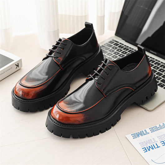 Zapatos Casuales de Cuero con Suela Elevada para Hombre