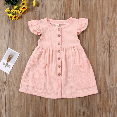 Vestido de Algodón Manga Corta para Niñas - Image 14