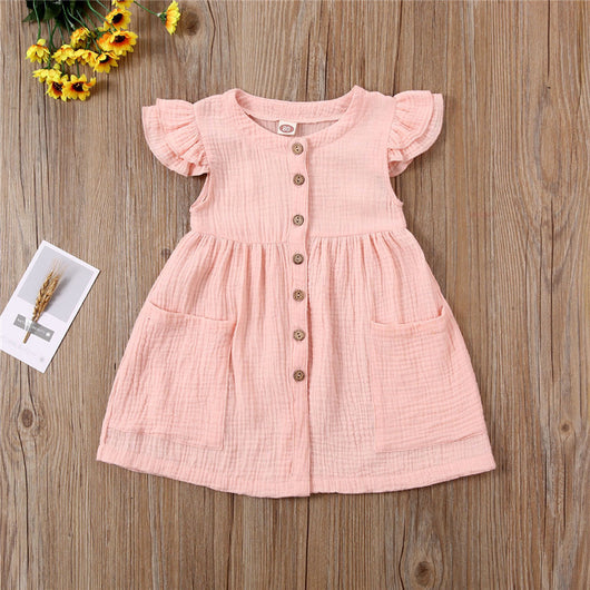 Vestido de Algodón Manga Corta para Niñas - Image 14
