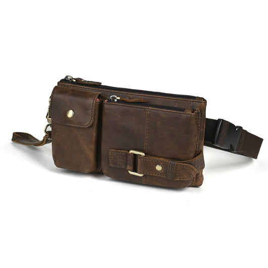Bolsa de Pecho de Cuero Curtido al Vegetal para Hombre - Estilo Viajero - Image 29