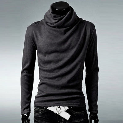 Camiseta Manga Larga con Cuello de Pila - Básico Sólido para Hombre - Image 7
