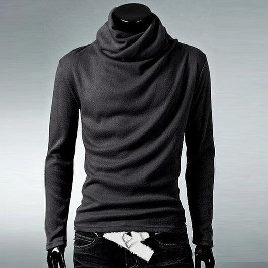 Camiseta Manga Larga con Cuello de Pila - Básico Sólido para Hombre - Image 7
