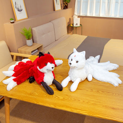 Peluche Zorro Blanco de Nueve Colas - Diseño Anime