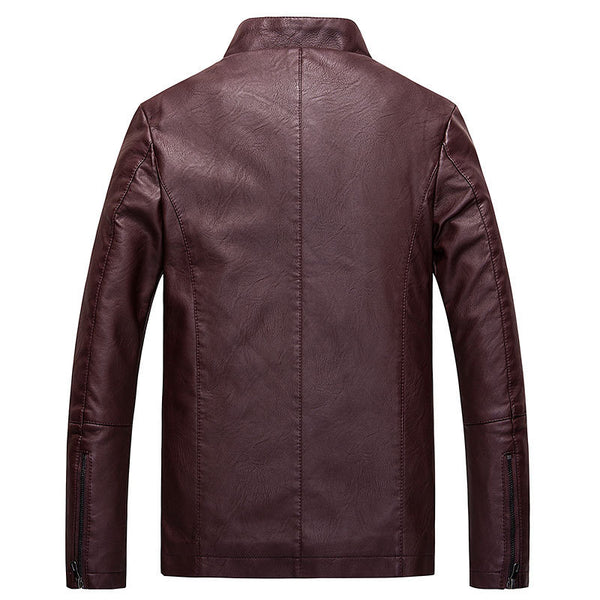 Chaqueta de Cuero Sintético PU para Hombre
