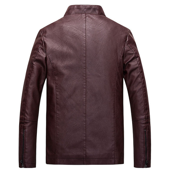 Chaqueta de Cuero Sintético PU para Hombre