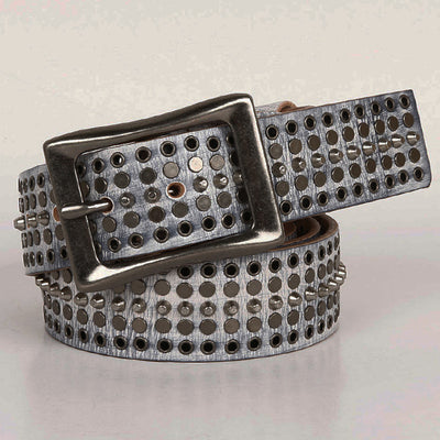 Cinturón de Cuero Ancho 3.5" Unisex con Remaches Calados - Image 10