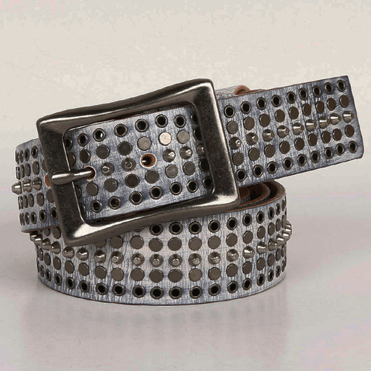 Cinturón de Cuero Ancho 3.5" Unisex con Remaches Calados - Image 10