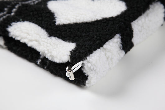 Chaqueta Puffer de Lana de Cordero con Patrón de Corazones - Image 9