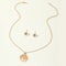 Simple Fashion Love Five-pointed Star Pineapple Earrings Necklace Set D