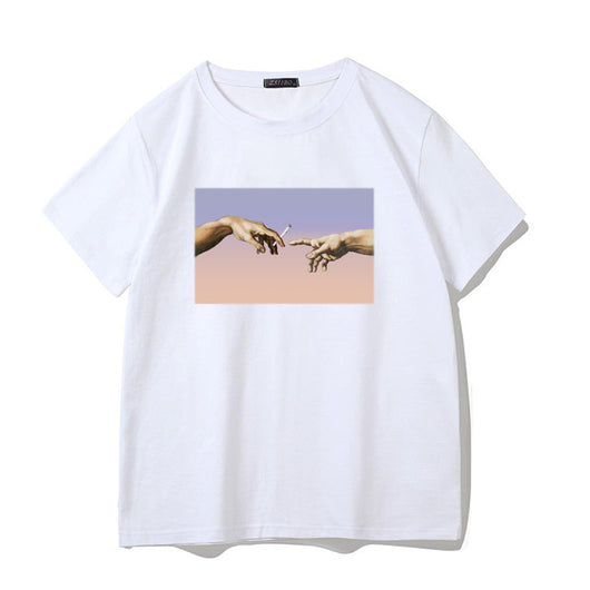 Camiseta de Hombre Estampado Cómico Street Hip Hop