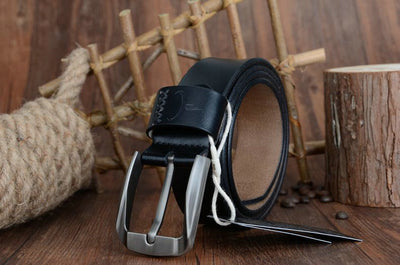 Cinturón de Cuero para Hombre con Hebilla de Pasador - Image 9