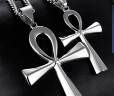 Collar Amuleto Cruz Egipcia Ankh para Hombre en Acero Inoxidable - Image 8