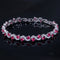 Pulsera de Oro Blanco con Diamantes Brillantes