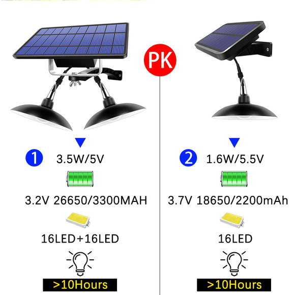 Lámpara Solar Colgante con 16 LEDs