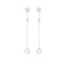 S925 Sterling Silver Plated Women Fashion Tassel Star Zircon Long Earrings Silver Plated