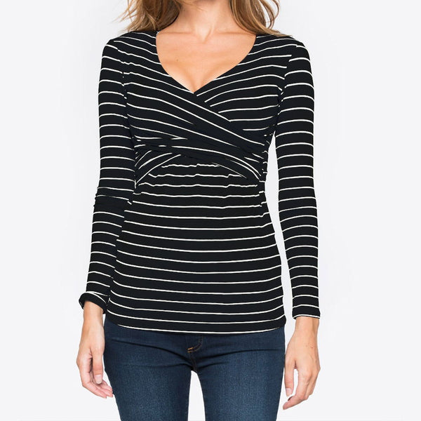 Blusa Escote Profundo con Estampado y Mangas Largas - Image 24
