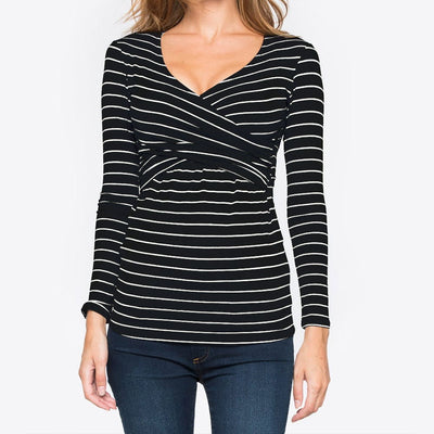 Blusa Escote Profundo con Estampado y Mangas Largas - Image 24
