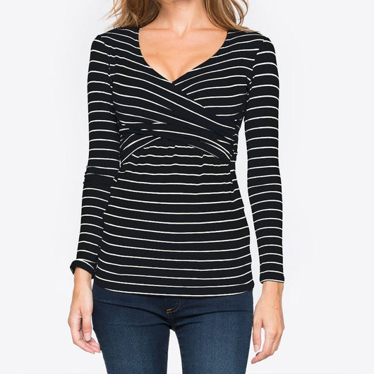 Blusa Escote Profundo con Estampado y Mangas Largas - Image 24